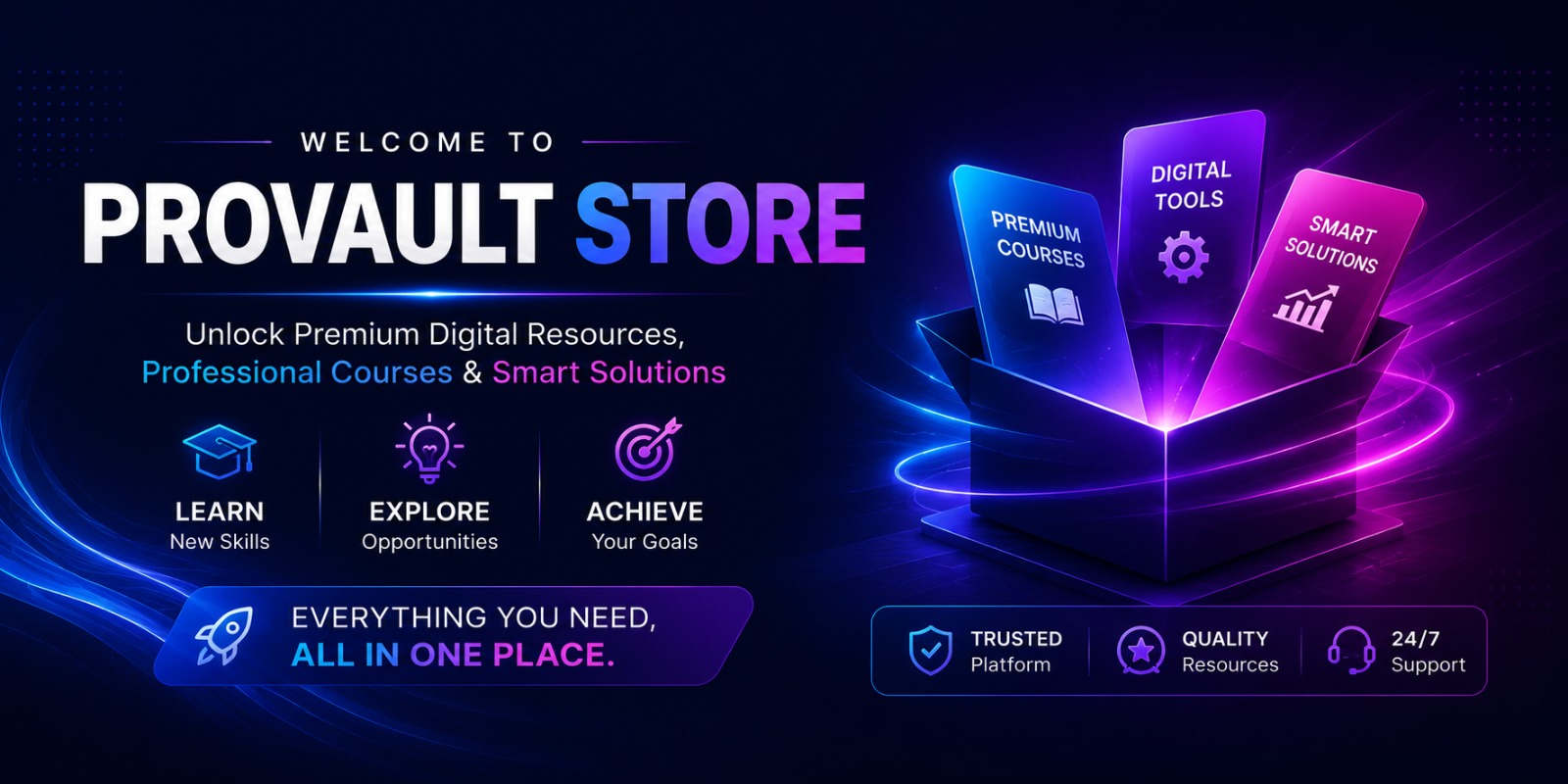 Welcome to ProVault Store — premium courses, digital tools and smart solutions